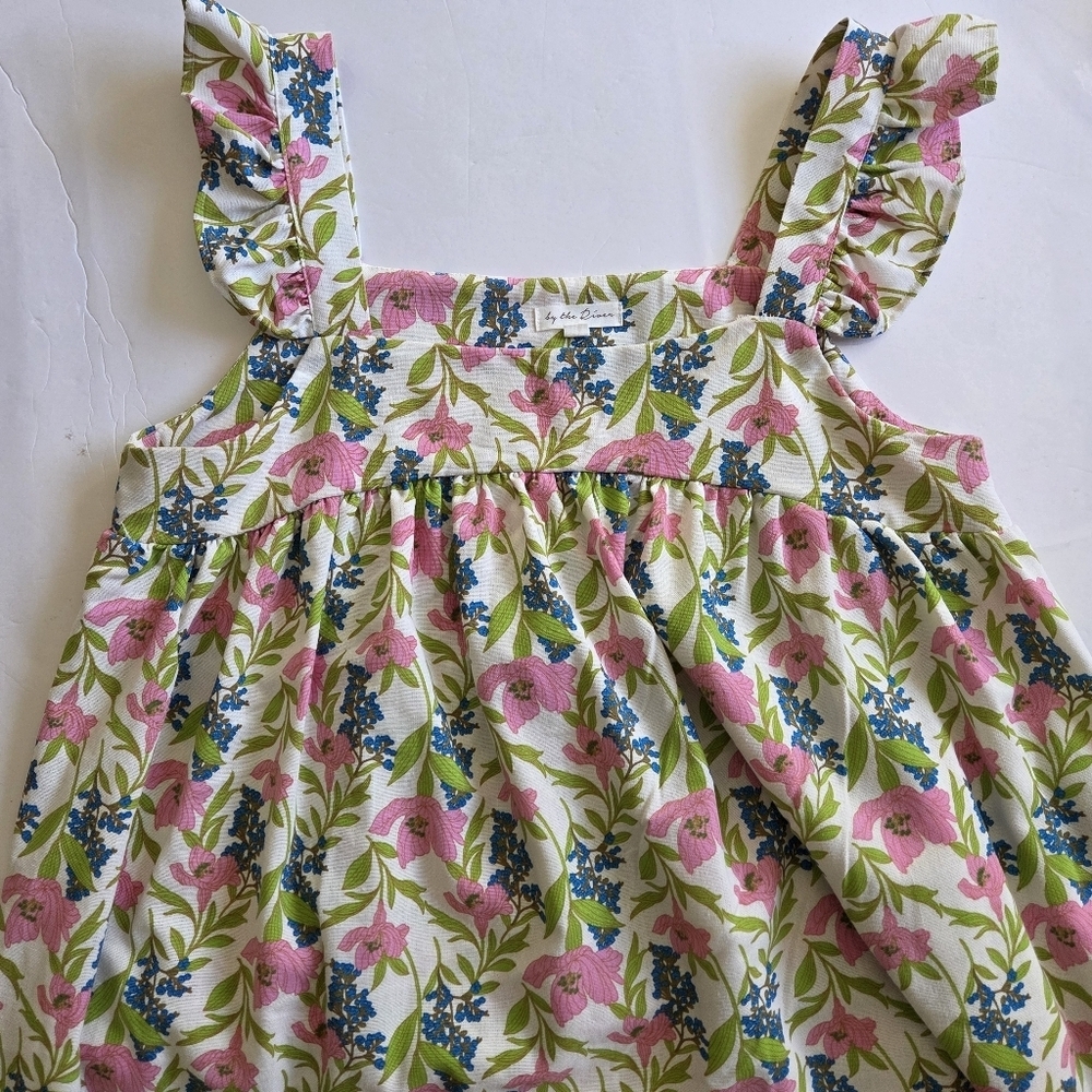 Floral Sleeveless Babydoll Dress with Ruffle Straps - Picture 6 of 10
